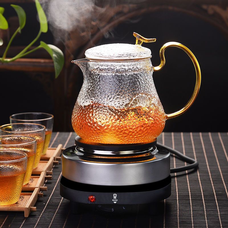 煮茶器家用养生壶玻璃锤纹茶壶茶具套装烧水壶玻璃全自动煮花茶壶雅质