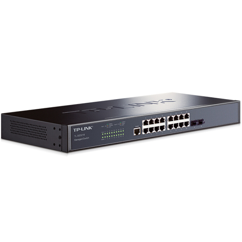 TP-LINK TL-SG3218 16口千兆二层网管核心 交换机 2千兆光纤口