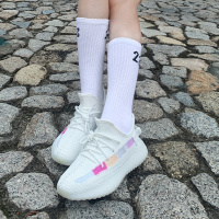 UYEEZY运动户外阿迪同款减震运动2022新款五彩白超酷潮流设计跑鞋厚底情侣椰子350运动鞋