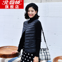 北极绒羽绒马甲女短款2019新款韩版鸭绒宽松休闲羽绒服背心马夹70