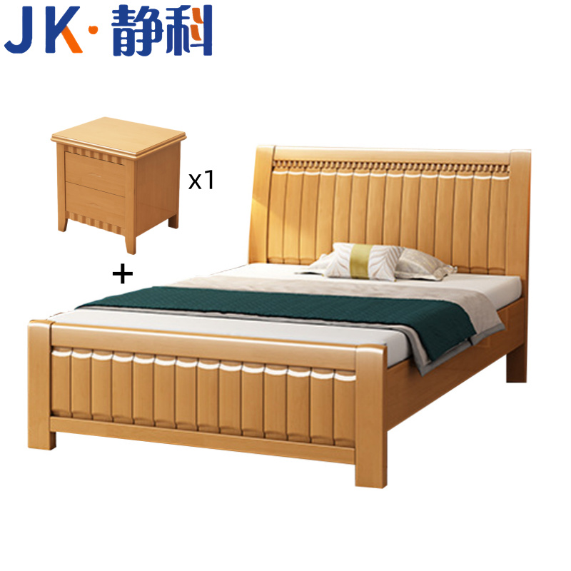 静科1.8米床1800*2000*960mm(含床垫+床头柜)套高清大图