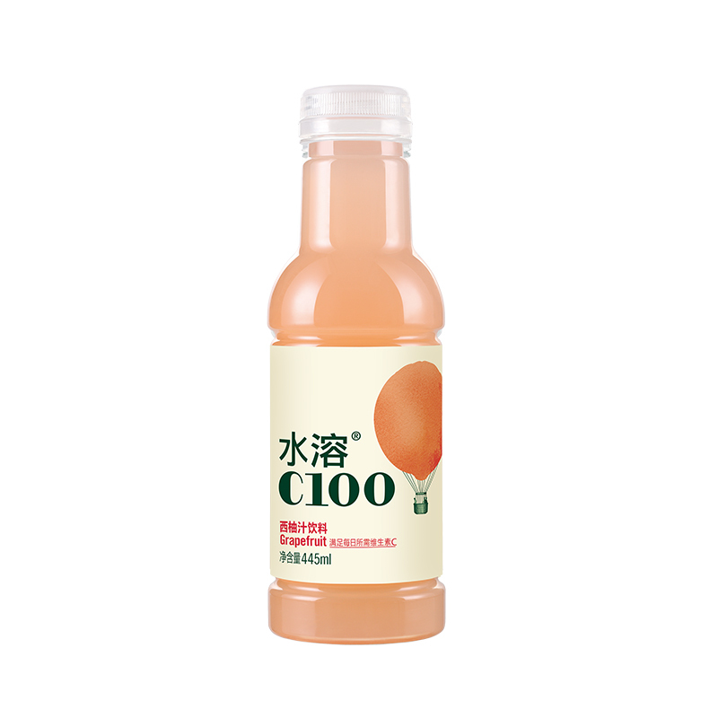 农夫山泉水溶C100西柚汁饮料445ml*24瓶整箱