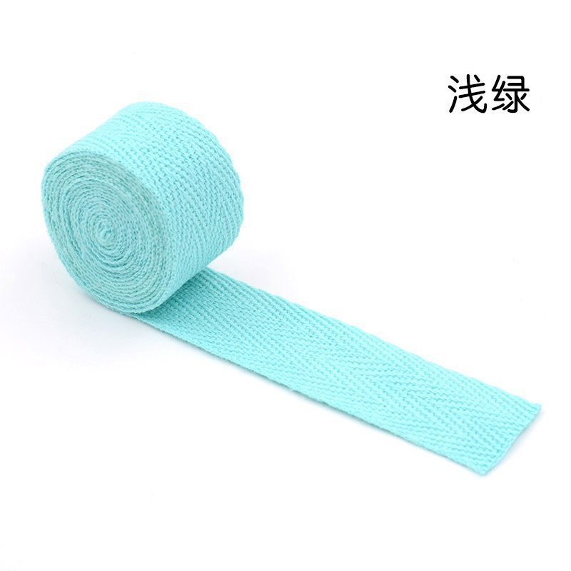 2cm彩色棉纱人字带织带棉布带手工包边带滚边带绑带包背包带子_1 浅绿【10米】