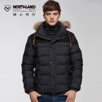 诺诗兰（NORTHLAND）户外羽绒衣 户外秋冬男女情侣款加厚800蓬防风保暖鹅绒连帽无缝羽绒外套GD055715