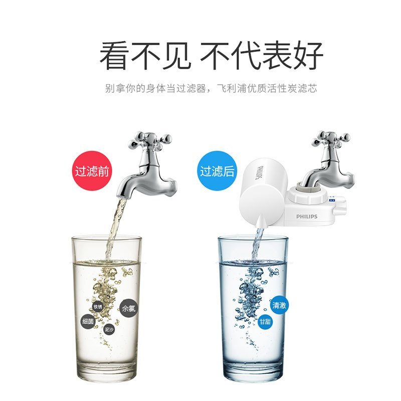 飞利浦(PHILIPS) 一机四芯套装(含附件) 水龙头净水器 厨房过滤净水机 WP3828/00
