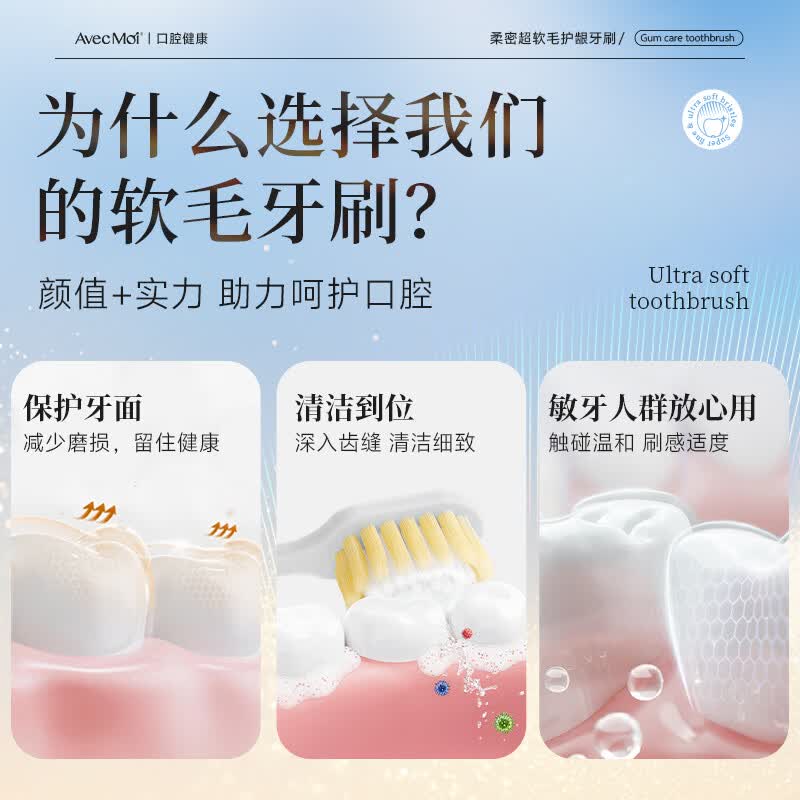 AVEC MOI纳米 成人 细毛牙刷高清大图