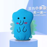 儿童搓澡巾强力去污宝宝搓澡神器小孩双面无痛洗澡巾 蓝色卡通