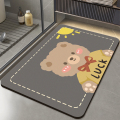 硅藻泥速干软地垫浴室卫生间门口吸水防滑脚垫子洗手间厕所小地硅40x60cm【升级加厚约4.5mm丨秒吸速干】 luck小熊-方形