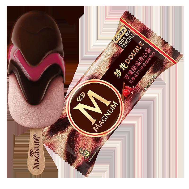 和路雪梦龙双重脆层流心酱红覆盆子口味冰淇淋72g