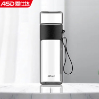 爱仕达ASD玻璃杯男女水杯茶杯子茶水分离泡茶杯260ml双层隔热 RWB26B7J