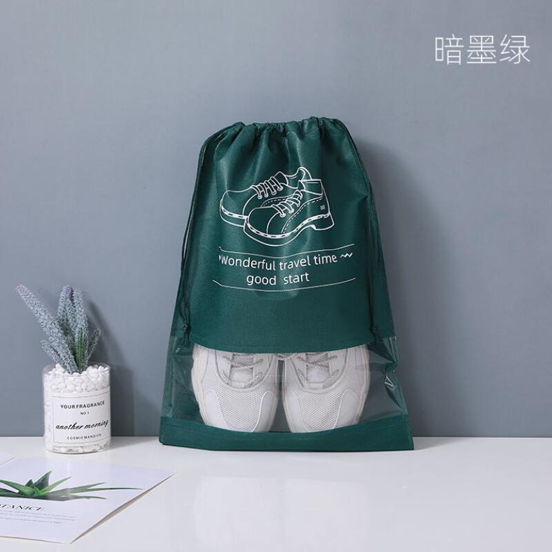 家柏饰(CORATED)旅行便携式鞋袋收纳袋透明简约装鞋子布套子束口袋防尘鞋包高清大图