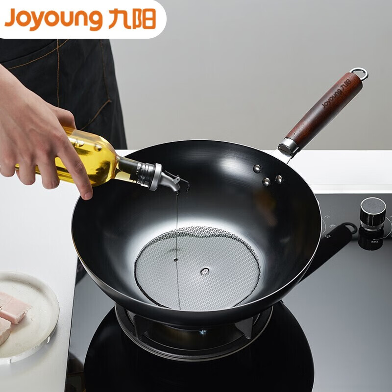 九阳(Joyoung)家用无涂层不锈炒锅CF32-C390(TW)-B高清大图