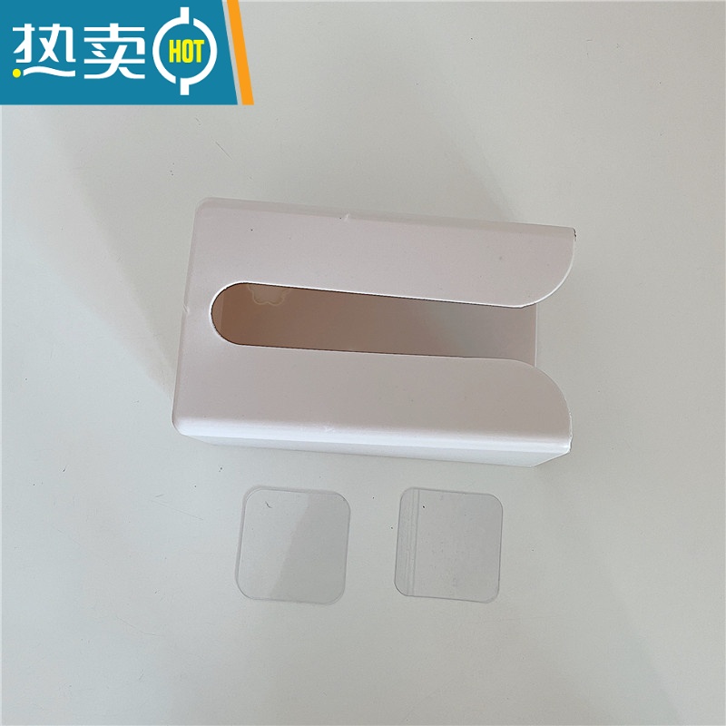 敬平*漂亮的小姨妈* ins简约墙上壁挂纸巾架学生宿舍纸巾盒厕所抽纸盒 大号米色纸巾盒高清大图