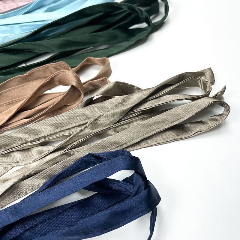 180cm 仿真丝面料细窄绑绳连衣裙收腰蝴蝶结腰带简约服饰配件布条绑带