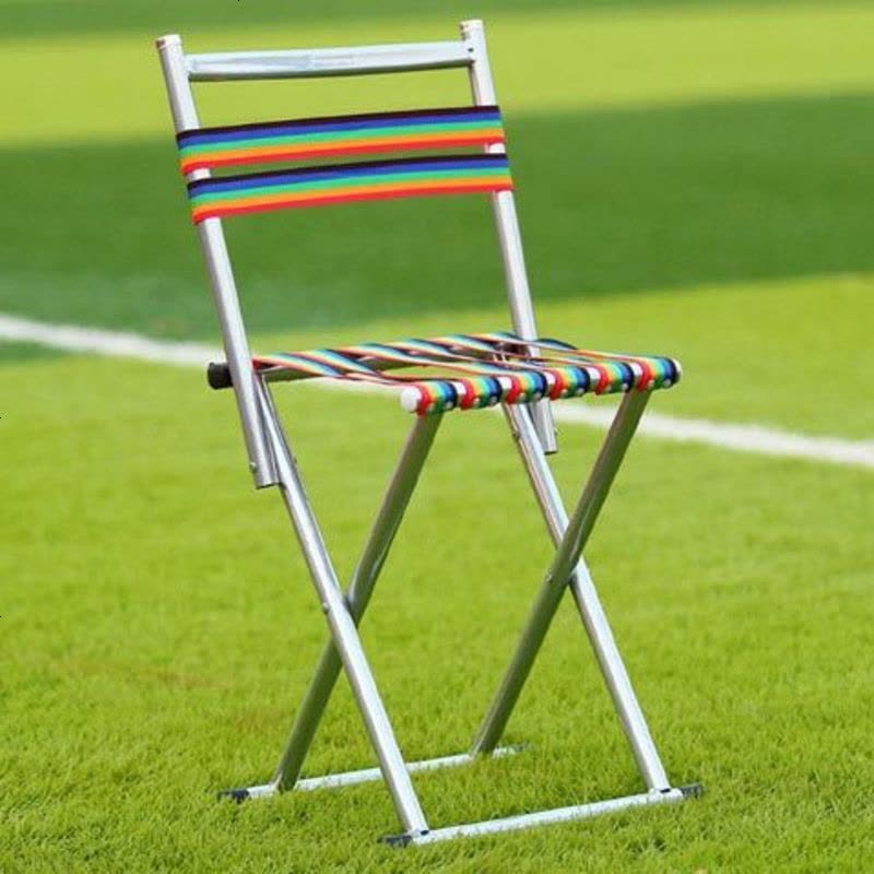 折叠凳马扎家用折叠凳子马扎户外钓鱼椅小凳子军工便携板凳马札 米色 靠背扁圆中号图片