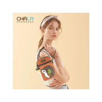 新款chala女包2020秋冬新款质感小方包软皮chic迷你手机包斜挎小包包刺猬