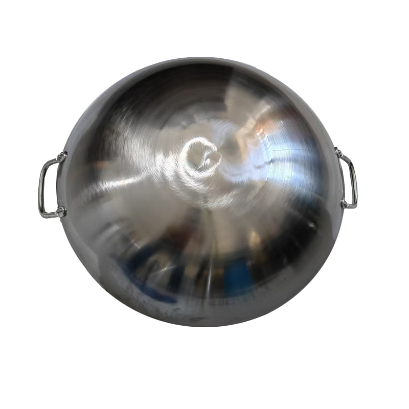 炯毅 不锈钢双耳炒锅无涂层尖底锅电磁炉燃气 双耳炒锅 50cm 个高清大图