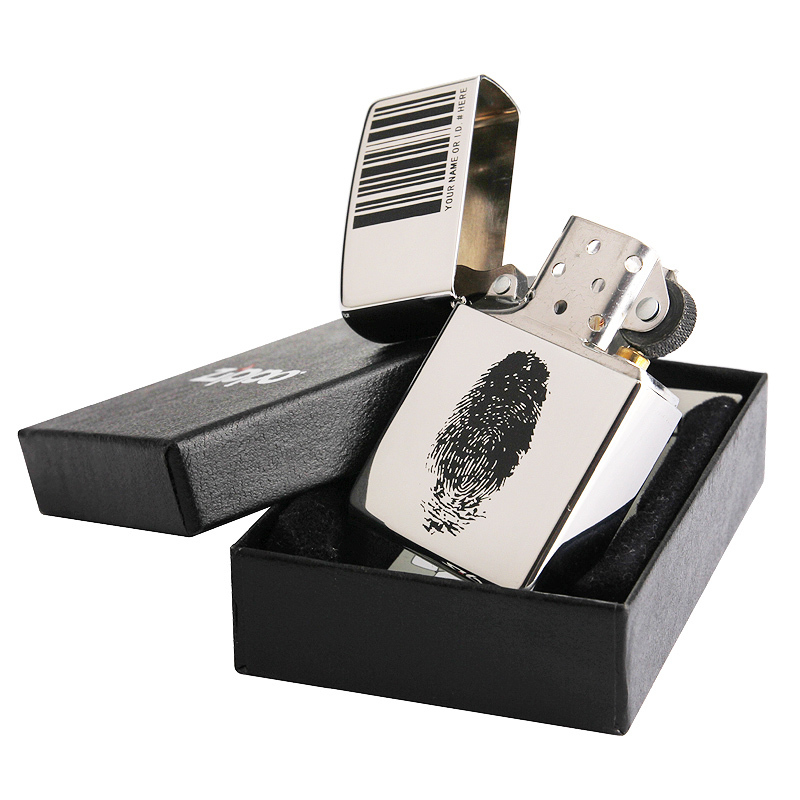 美国zippo打火机芝宝镀铬镜面彩印之宝正品防风打火机20836指纹身份证