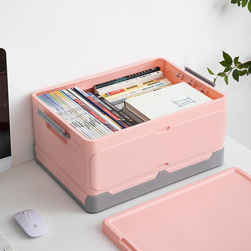 收纳箱宿舍大号书箱教室用整理箱胶箱装书箱子储物箱塑料学生带轮