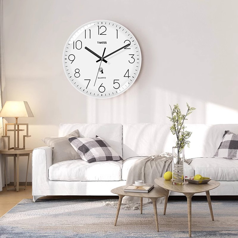 TIMESS电波钟钟表挂钟客厅家用时尚时钟挂墙轻奢装饰大气创意挂表高清大图