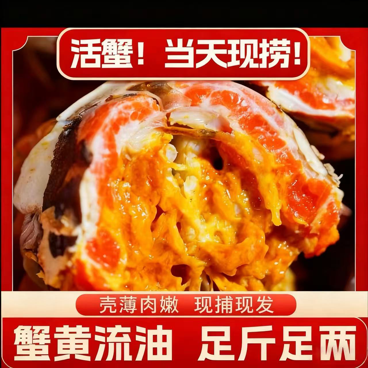 [活蟹]大闸蟹螃蟹4两公3两母10只装中秋礼盒 精品活蟹河蟹鲜活直发高清大图