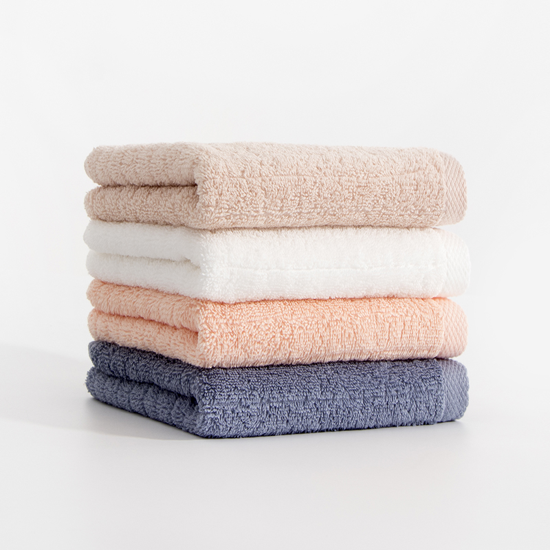 三利素色竖条面巾 9720 一条装高清大图