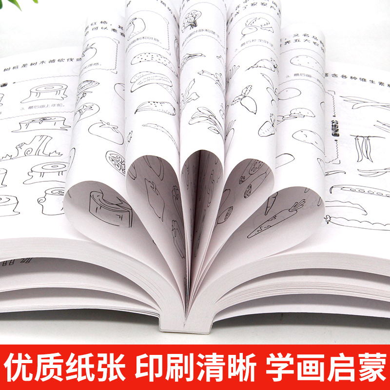 简笔画15000例 [正版]简笔画10000例儿童简笔画入门幼儿启蒙大全成人通用幼儿简笔画入门教程人物动物兔子简笔画幼儿