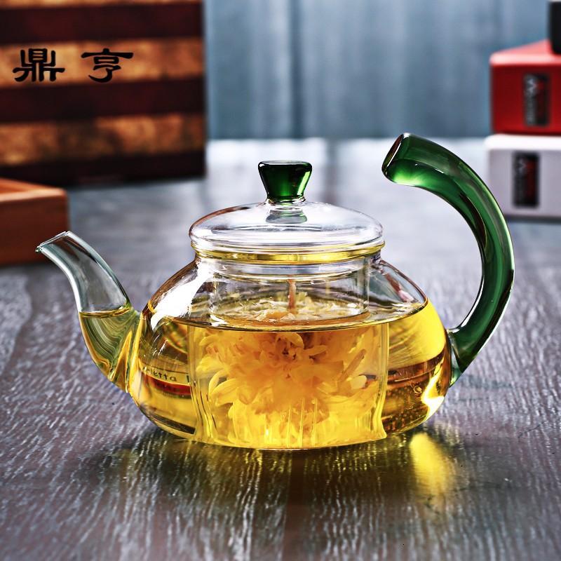 鼎亨黛米耐热高温玻璃泡茶壶花茶壶花茶壶普洱功夫红茶具过滤冲