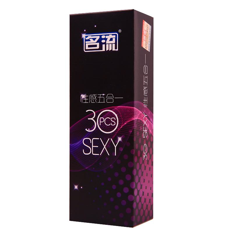 名流避孕套性感五合一30只装超薄款男用安全套凸点螺纹带刺大颗粒狼牙棒保险套套子成人情趣计生性用品高清大图