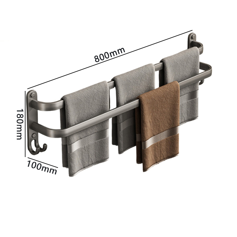 豫汉迎多杆毛巾架 双杆毛巾架800*100*180mm个