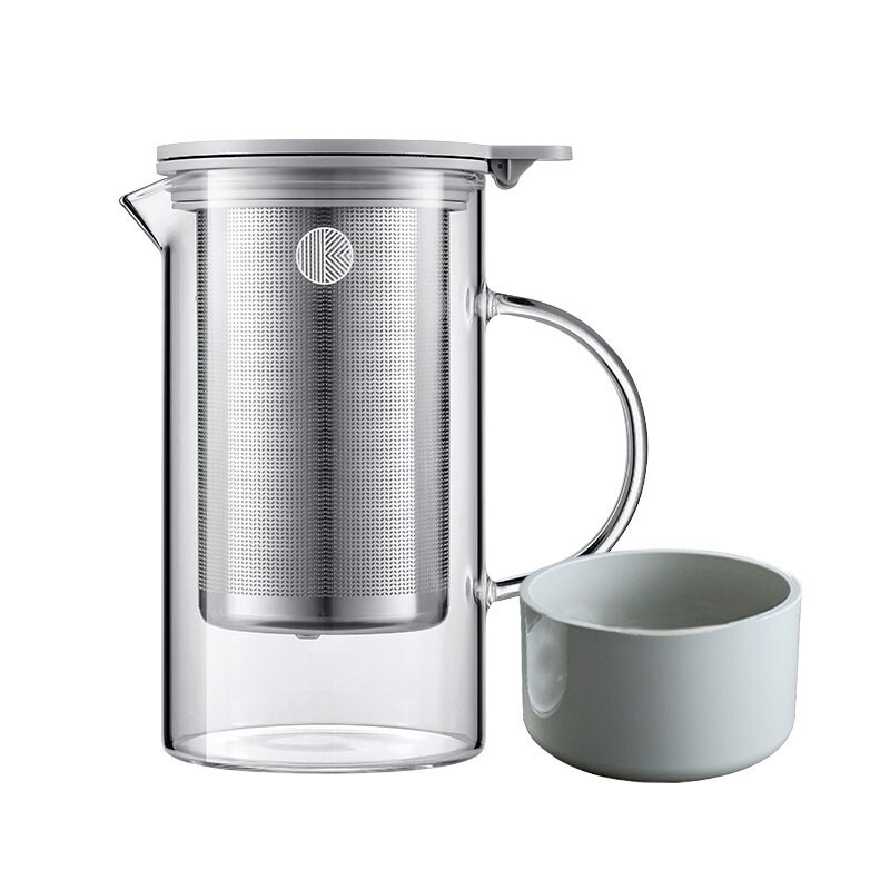 北鼎(BUYDEEM) 泡茶壶高硼硅玻璃CD2002 800ml大象灰