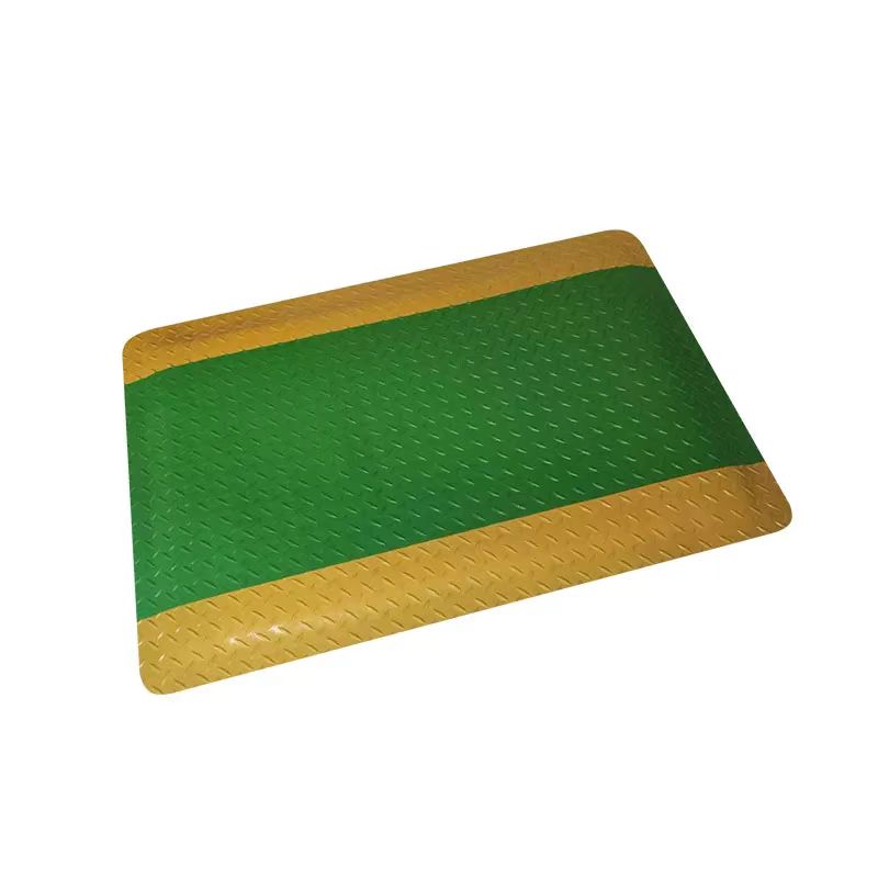 中锦科技 防静电抗疲劳地垫 黄边绿色 600*900*20mm 件高清大图