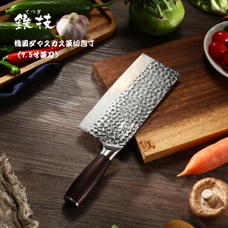 日本铁技菜刀家用刀具厨房骨刀切片切肉切菜刀厨师专用斩骨头刀 持久