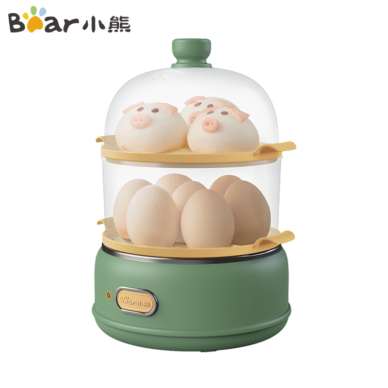 小熊 (Bear) 煮蛋器 高温自动断电家用单层双层小型迷你懒人早饭神器煮鸡蛋煮蛋器节能省电苏宁自营 ZDQ-B14E8