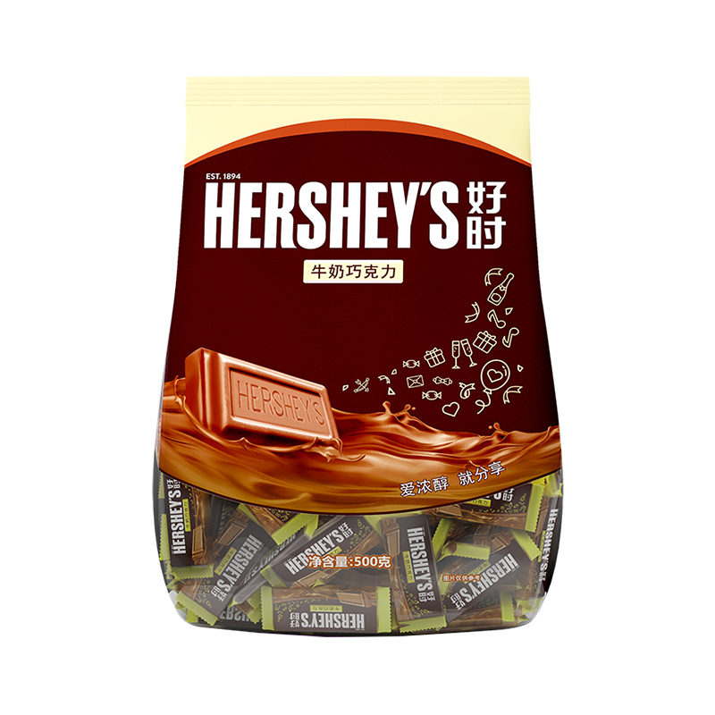 好时(HERSHEY’S) 巧克力 牛奶味500g(排块)