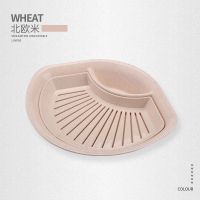 1个装[不送筷子和饺子器哦] 普通pp米色 创意饺子盘子家用沥水带醋碟盘塑料托盘包饺子神器菜盘子饺子盘