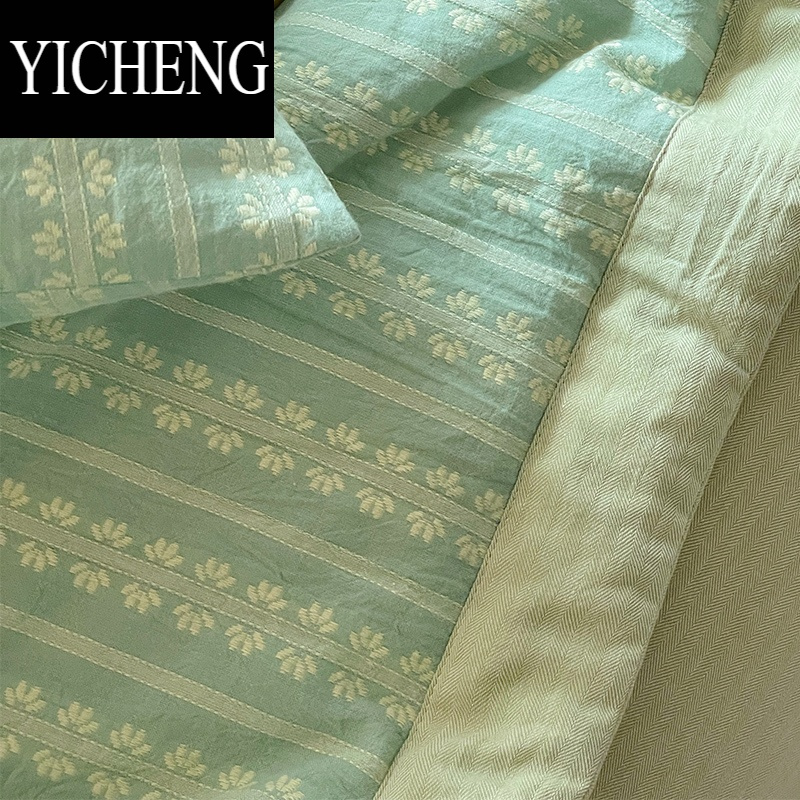YICHENG提花水洗棉大豆夏凉被四件套夏季空调被薄被子软糯可机洗儿童