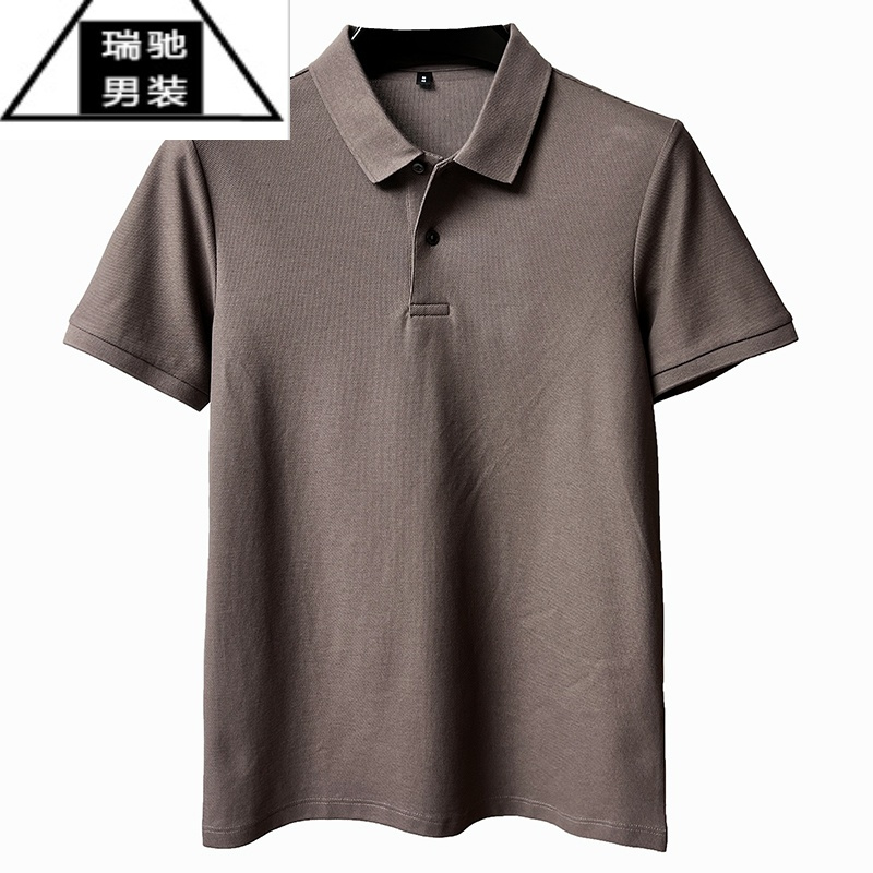 希杰狮王高品质精梳棉polo衫短袖夏季白色t恤男半袖男装衣服纯色丅血