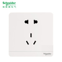 施耐德电气（Schneider Electric）二三插五孔插座墙壁电源开关 电源插座86型 绎尚镜瓷白10只装