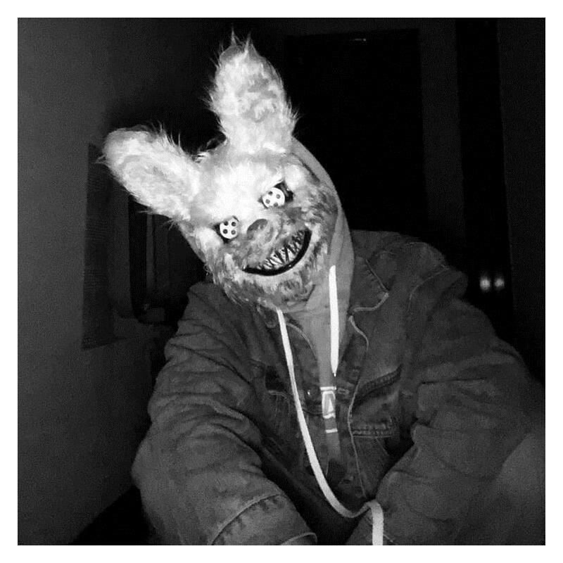 血腥兔子面具cos兔人杀手兔面具万圣节恐怖面具同款兔脸面具