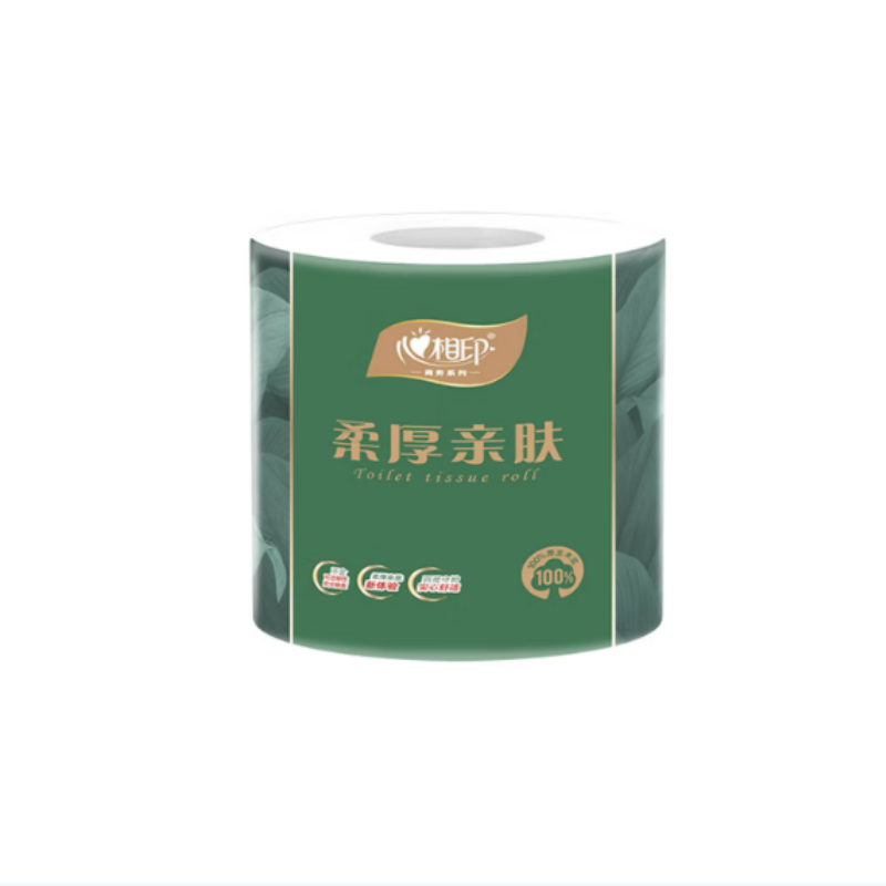 心相印柔厚亲肤家用圆筒4层卫生卷纸 BT100商用100g*16卷高清大图