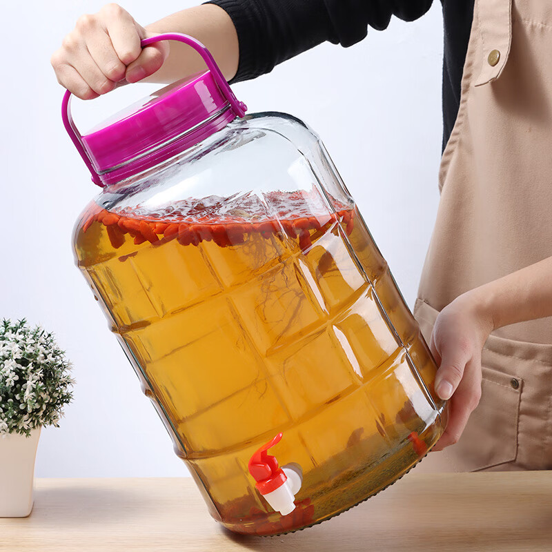 极度空间泡酒容器 10斤装加厚泡酒瓶带龙头玻璃罐 家用泡菜坛子密封罐酒坛高清大图