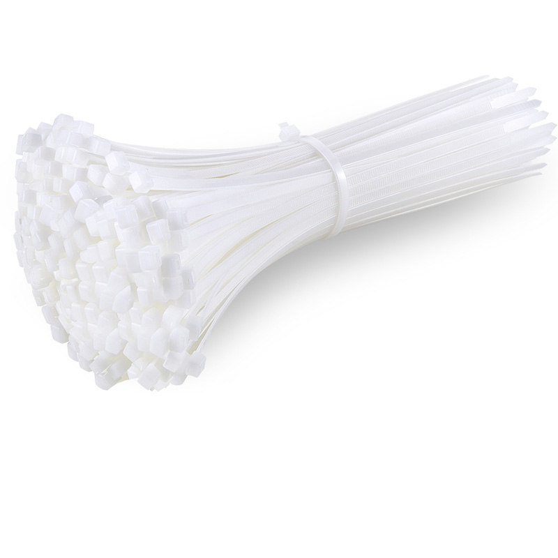 尼龙塑料扎带捆绑带固定器自锁式扎带 白8*400宽5.5(5包装)高清大图