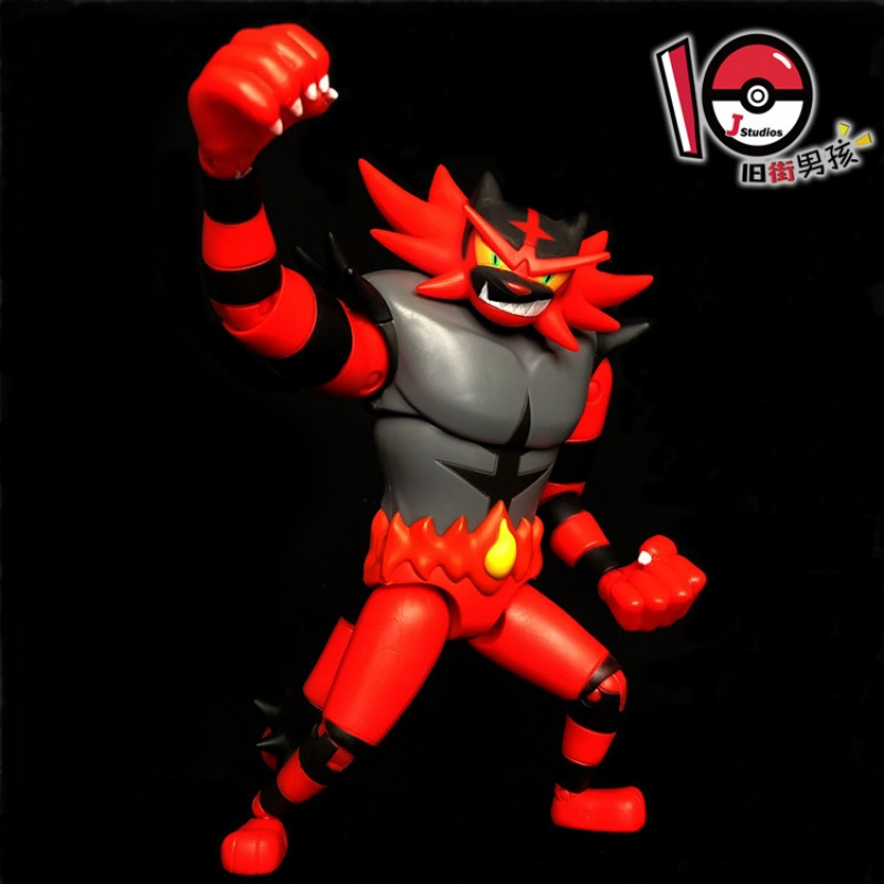 洛凌正版神奇宝贝炽焰咆哮虎大号可动手办公仔
