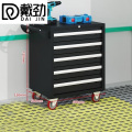 戴劲汽修工具车移动工具柜多功能工具箱 旗舰【黑色】五抽工具车