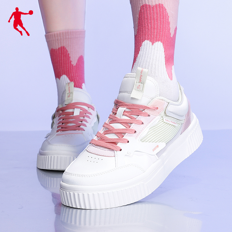 乔丹运动鞋女板鞋国潮新款鞋子空军一号皮面休闲鞋子女鞋