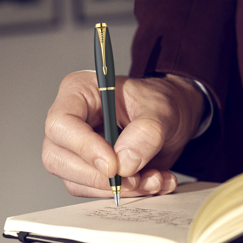 派克(PARKER) 0.5mm 都市磨砂黑杆金夹墨水笔 都市系列(单位:支)