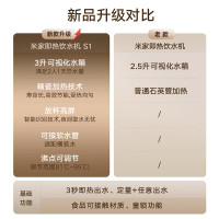 小米(MI)即热饮水机S1 米家台式净饮机3L大容量直饮机即饮机桌面迷你冲泡茶机家用办公小型台式客厅免安装一键速热全自动