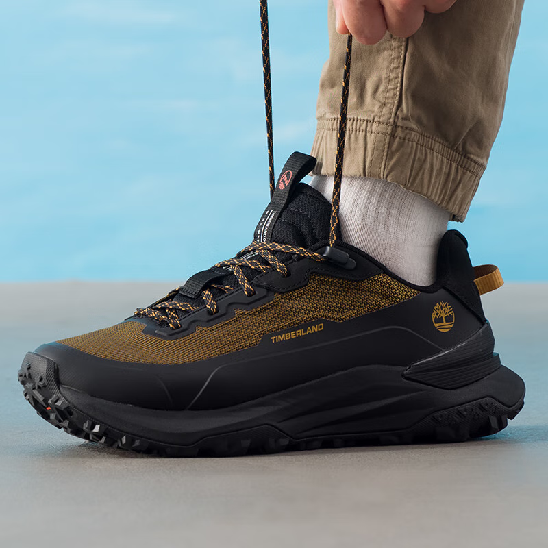 添柏岚(Timberland)男鞋 秋季新款耐磨徒步鞋抓地户外休闲鞋厚底轻便减震登山鞋子 A6F16EDM 黑/棕色 43码