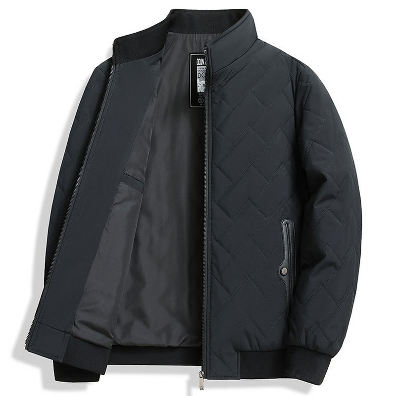 恒源祥2023秋冬季棉袄中年男士棉服轻薄款棉衣外套立领爸爸装夹克